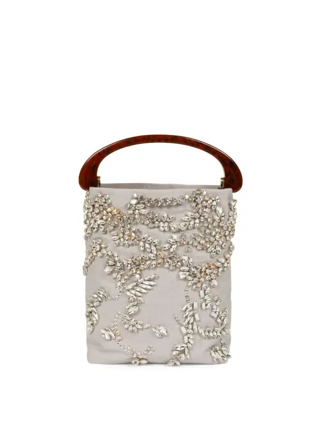 Crisp Embellished Top Handle Bag