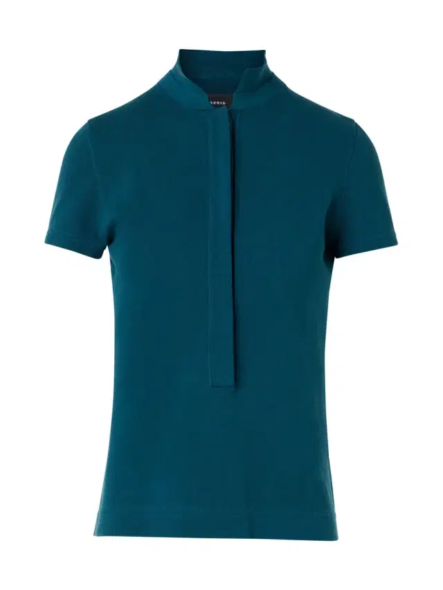 Fitted Cotton Piqué Polo Shirt