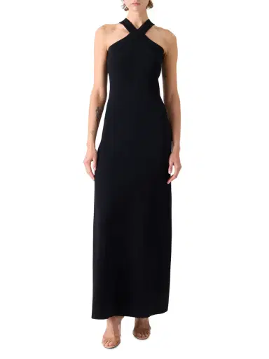 Akris Sleeveless Knit Halter Midi Dress | Thumbnail 2 Akris Sleeveless Knit Halter Midi Dress | Thumbnail 2