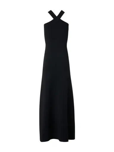 Akris Sleeveless Knit Halter Midi Dress | Thumbnail 1 Akris Sleeveless Knit Halter Midi Dress | Thumbnail 1