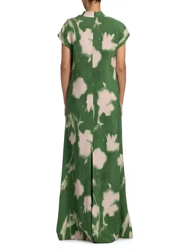 Lela Rose Women's Abstract Floral Crepe A-Line Gown - Cactus - Size 10 | Thumbnail 5