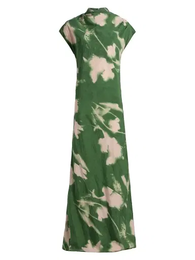 Lela Rose Women's Abstract Floral Crepe A-Line Gown - Cactus - Size 10 | Thumbnail 1