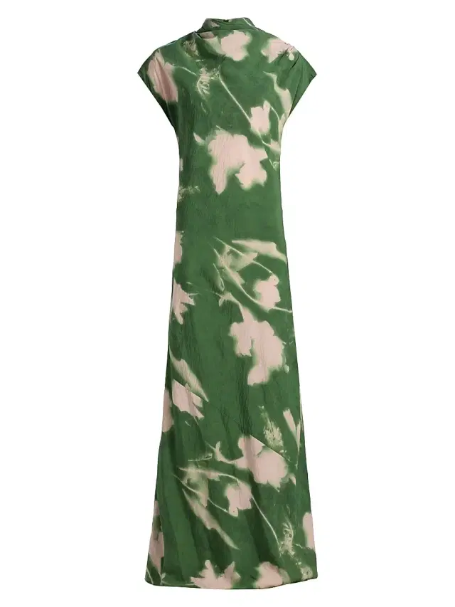 Lela Rose Women's Abstract Floral Crepe A-Line Gown - Cactus