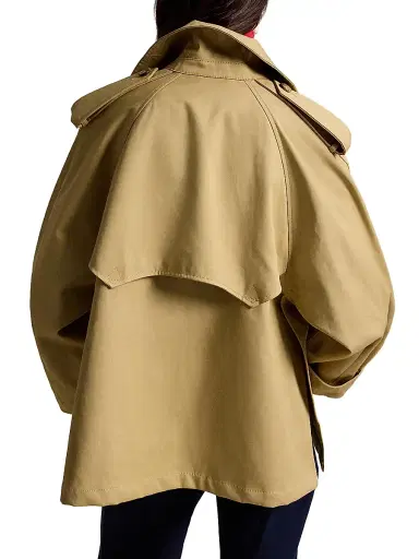 Polo Ralph Lauren Women's Cotton-Twill Balloon Trench Coat | Thumbnail 5