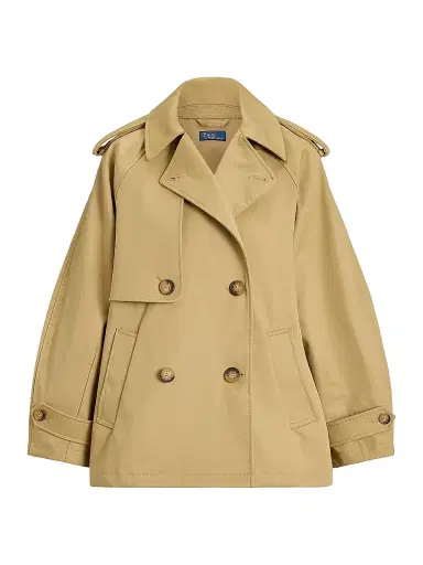 Polo Ralph Lauren Women's Cotton-Twill Balloon Trench Coat | Thumbnail 1