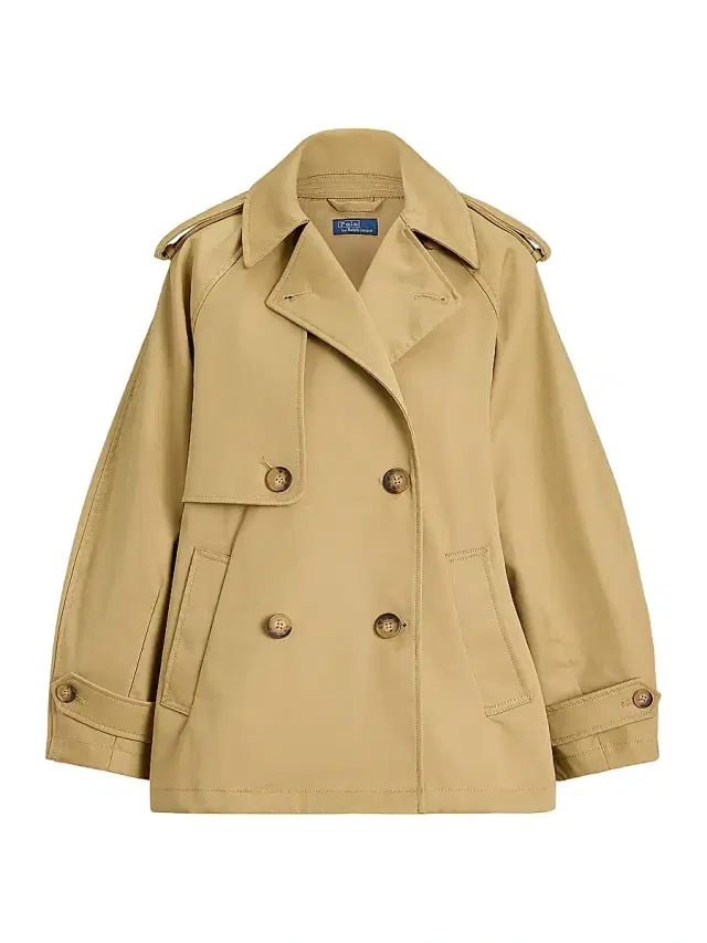 Polo Ralph Lauren Women's Cotton-Twill Balloon Trench Coat - Khaki