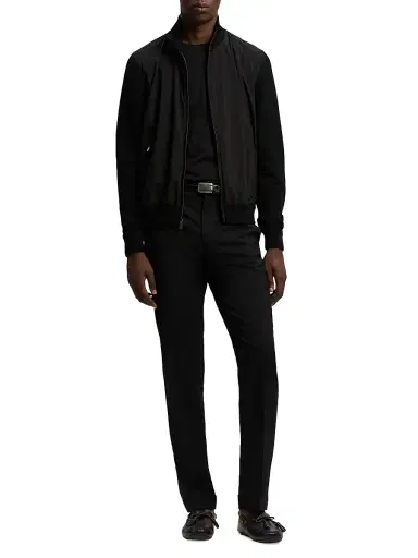 Ralph Lauren Purple Label Men's Hybrid Knit Full-Zip Sweater - Classic Black - Size XL | Thumbnail 2 Ralph Lauren Purple Label Men's Hybrid Knit Full-Zip Sweater - Classic Black - Size XL | Thumbnail 2