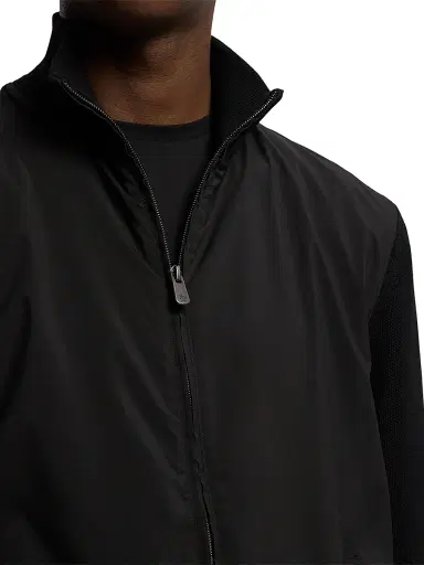 Ralph Lauren Purple Label Men's Hybrid Knit Full-Zip Sweater - Classic Black - Size XL | Thumbnail 6 Ralph Lauren Purple Label Men's Hybrid Knit Full-Zip Sweater - Classic Black - Size XL | Thumbnail 6