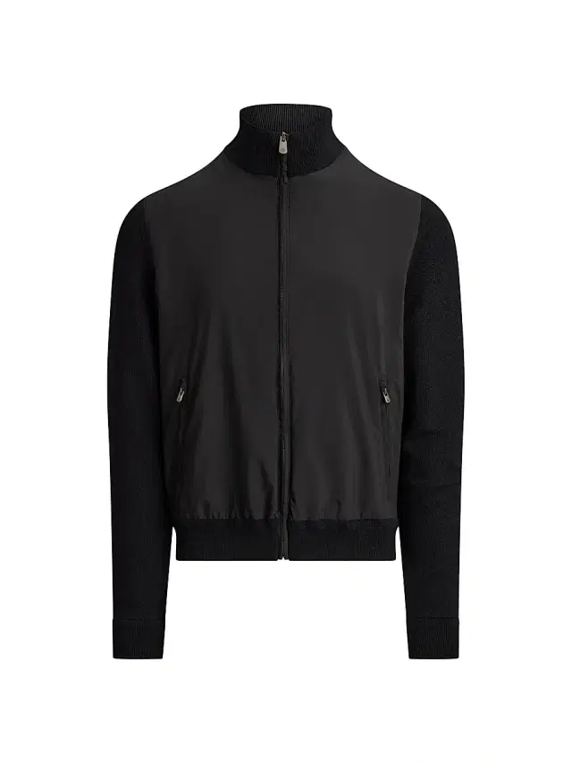 Men's Hybrid Knit Full-Zip Sweater - Classic Black