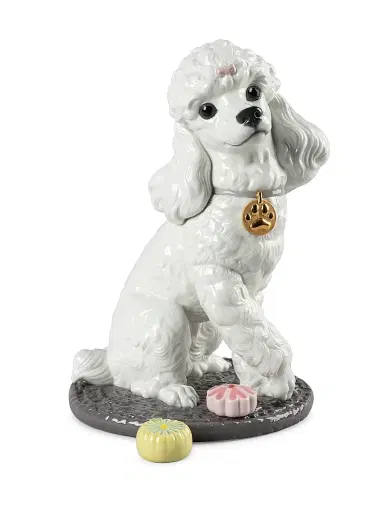 Lladro Porcelain Poodle with Mochis Dog Figurine | Thumbnail 1 Lladro Porcelain Poodle with Mochis Dog Figurine | Thumbnail 1
