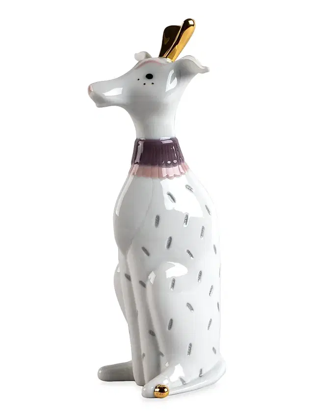 Lladro Unusual Friends Dog Porcelain Sculpture