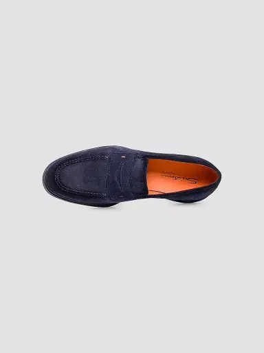 Santoni Men's Easy Suede Penny Loafers - Blue - Size 13 | Thumbnail 4 Santoni Men's Easy Suede Penny Loafers - Blue - Size 13 | Thumbnail 4