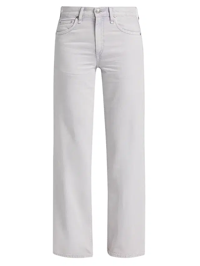 rag & bone Women's Cam Featherweight Low-Rise Full Straight-Leg Jeans - Lilac