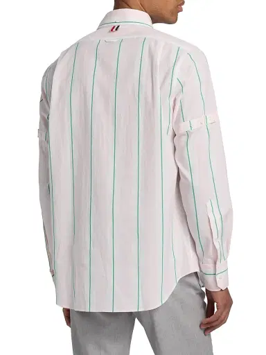 Thom Browne Men's Striped Cotton Button-Down Shirt | Thumbnail 5 Thom Browne Men's Striped Cotton Button-Down Shirt | Thumbnail 5