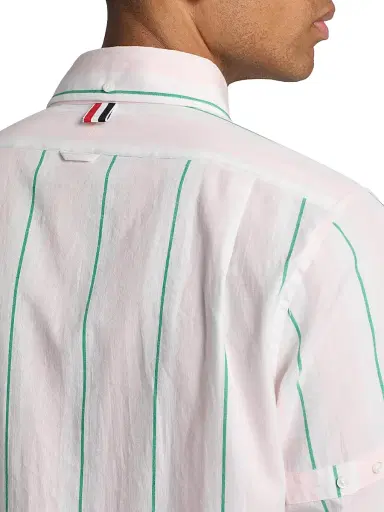 Thom Browne Men's Striped Cotton Button-Down Shirt | Thumbnail 6 Thom Browne Men's Striped Cotton Button-Down Shirt | Thumbnail 6