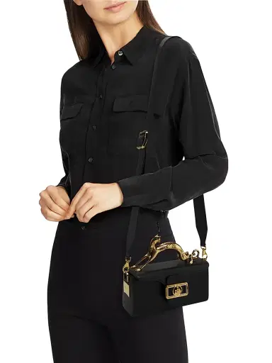 Lanvin Women's Pencil Cat Nano Top Handle Bag - Black | Thumbnail 2