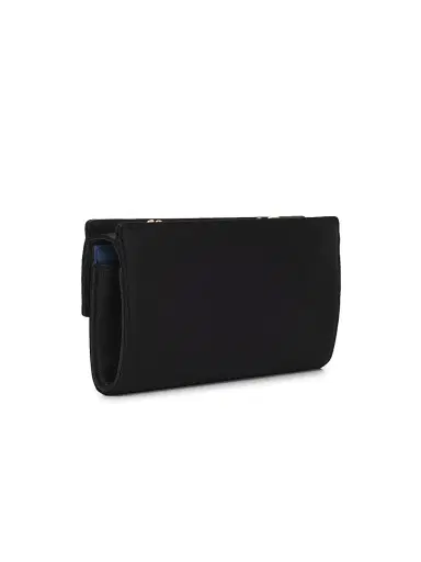 Lanvin Women's Small Silk Evening Pouch - Black | Thumbnail 3 Lanvin Women's Small Silk Evening Pouch - Black | Thumbnail 3