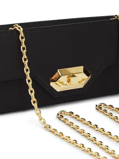 Lanvin Women's Small Silk Evening Pouch - Black | Thumbnail 5 Lanvin Women's Small Silk Evening Pouch - Black | Thumbnail 5