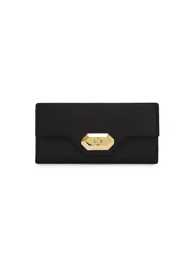 Lanvin Women's Small Silk Evening Pouch - Black | Thumbnail 1 Lanvin Women's Small Silk Evening Pouch - Black | Thumbnail 1