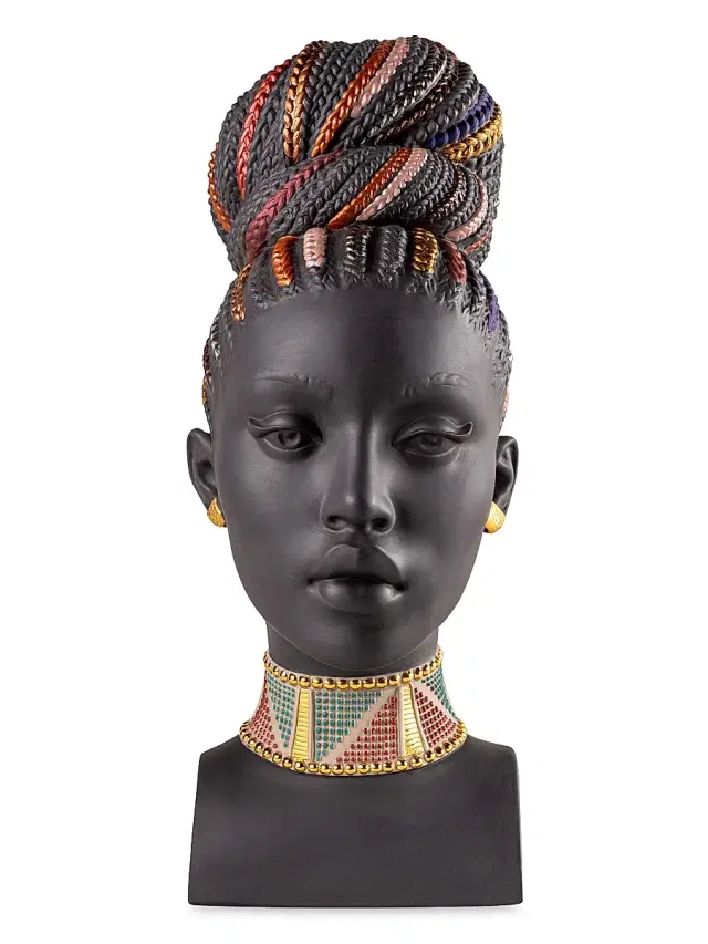 Lladro African Colors Bust