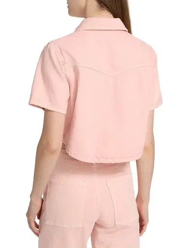 Le Jean Women's Swing Cotton Short-Sleeve Shirt | Thumbnail 5