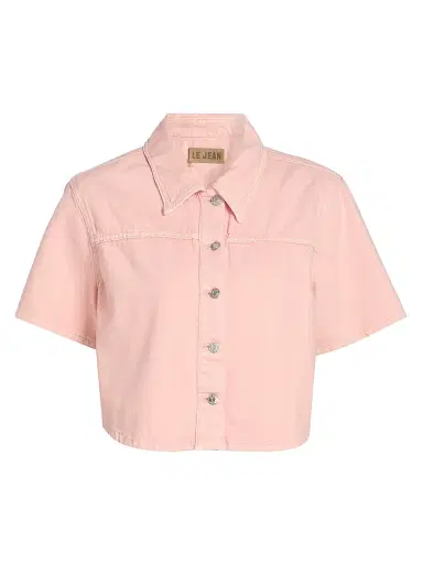 Le Jean Women's Swing Cotton Short-Sleeve Shirt | Thumbnail 1