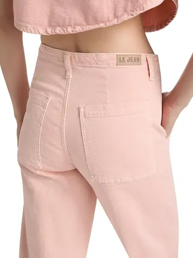Le Jean Women's Utility Soft Barrel Crop Jeans - Peachy | Thumbnail 6 Le Jean Women's Utility Soft Barrel Crop Jeans - Peachy | Thumbnail 6