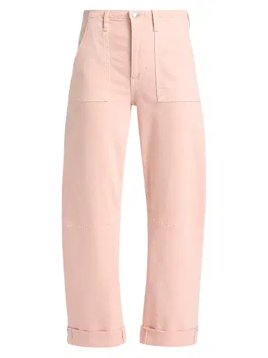 Le Jean Women's Utility Soft Barrel Crop Jeans - Peachy | Thumbnail 1 Le Jean Women's Utility Soft Barrel Crop Jeans - Peachy | Thumbnail 1