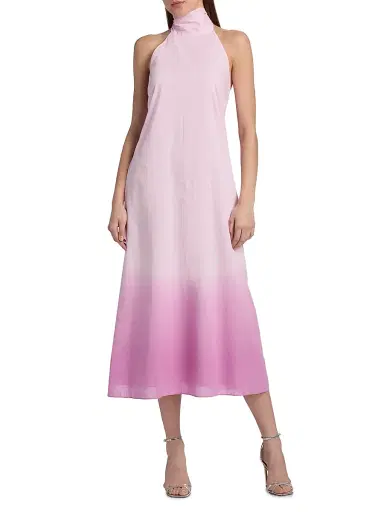 AZEEZA Women's Meera Dip-Dye Cotton Voile Midi-Dress - Bloom Dip Dye - Size XS | Thumbnail 3 AZEEZA Women's Meera Dip-Dye Cotton Voile Midi-Dress - Bloom Dip Dye - Size XS | Thumbnail 3