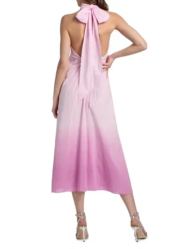 AZEEZA Women's Meera Dip-Dye Cotton Voile Midi-Dress - Bloom Dip Dye - Size XS | Thumbnail 5 AZEEZA Women's Meera Dip-Dye Cotton Voile Midi-Dress - Bloom Dip Dye - Size XS | Thumbnail 5