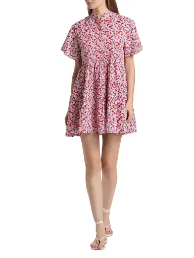 Ro's Garden Women's Vibeka Floral Cotton Minidress - Red - Size XL | Thumbnail 2 Ro's Garden Women's Vibeka Floral Cotton Minidress - Red - Size XL | Thumbnail 2