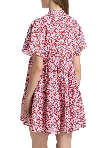 Ro's Garden Women's Vibeka Floral Cotton Minidress - Red - Size XL | Thumbnail 5 Ro's Garden Women's Vibeka Floral Cotton Minidress - Red - Size XL | Thumbnail 5