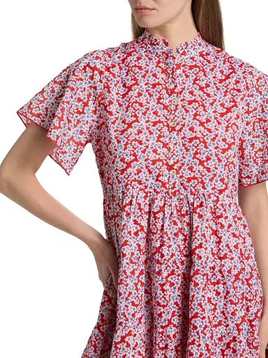 Ro's Garden Women's Vibeka Floral Cotton Minidress - Red - Size XL | Thumbnail 6 Ro's Garden Women's Vibeka Floral Cotton Minidress - Red - Size XL | Thumbnail 6