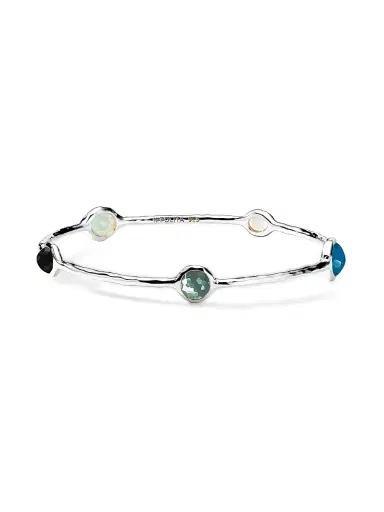 Ippolita Women's Wonderland Sterling Silver, Doublet & Onyx 5-Station Bangle - Grey | Thumbnail 1 Ippolita Women's Wonderland Sterling Silver, Doublet & Onyx 5-Station Bangle - Grey | Thumbnail 1