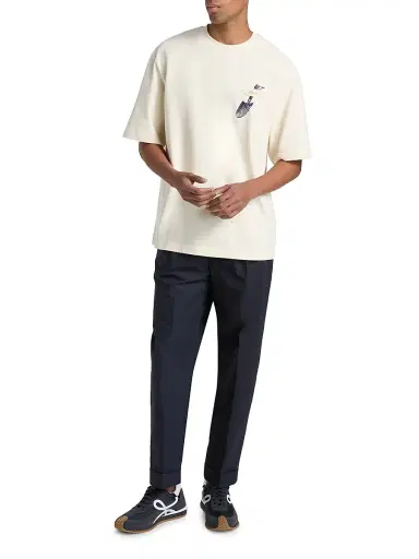 Jacquemus Men's Le Cotton T-Shirt - Embroidered Shovel | Thumbnail 2