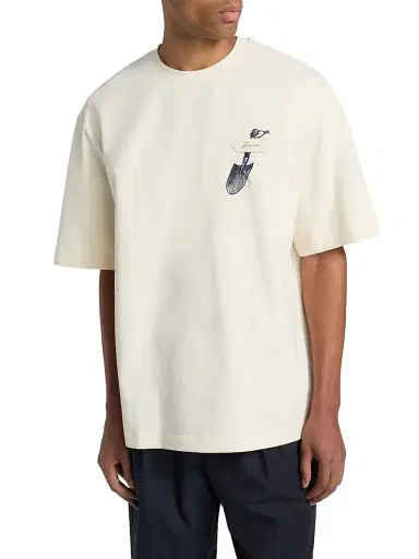 Jacquemus Men's Le Cotton T-Shirt - Embroidered Shovel | Thumbnail 3