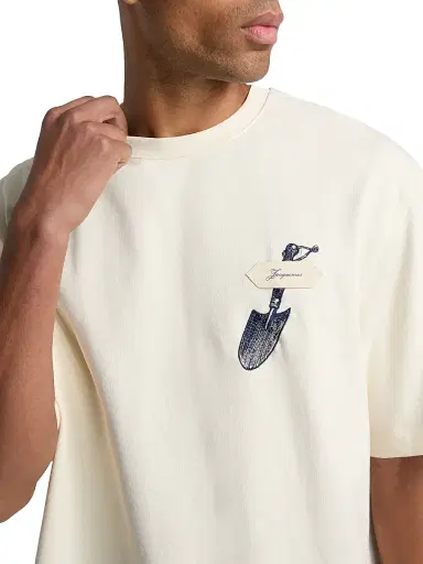 Jacquemus Men's Le Cotton T-Shirt - Embroidered Shovel | Thumbnail 6
