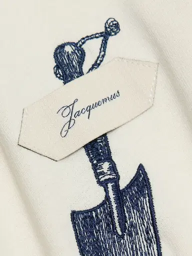 Jacquemus Men's Le Cotton T-Shirt - Embroidered Shovel | Thumbnail 7