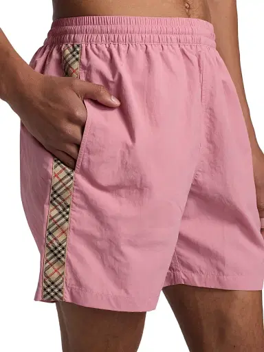 Burberry Men's Checked Trim Swim Shorts | Thumbnail 6