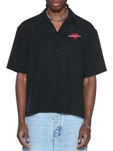Ksubi Men's HBL Dinner Satin Shirt - Black - Size XXL | Thumbnail 1 Ksubi Men's HBL Dinner Satin Shirt - Black - Size XXL | Thumbnail 1