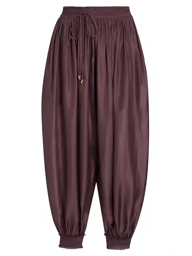 Women's Aster Silk Harem Pants - Musk