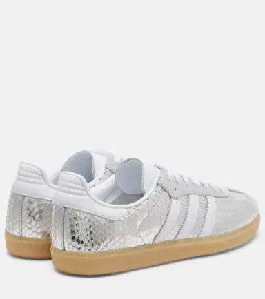 ADIDAS PERFORMANCE Samba OG snake-effect metallic leather sneakers | Thumbnail 3