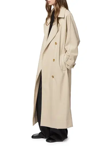 Apparis Women's Lana Faux Leather Trench Coat - Latte - Size XL | Thumbnail 4
