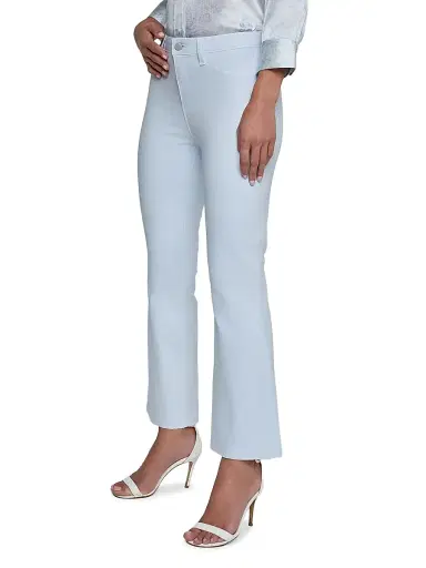 L'AGENCE Women's Kendra High-Rise Crop Flare Jeans - Pale Mist Blue Coated | Thumbnail 3 L'AGENCE Women's Kendra High-Rise Crop Flare Jeans - Pale Mist Blue Coated | Thumbnail 3