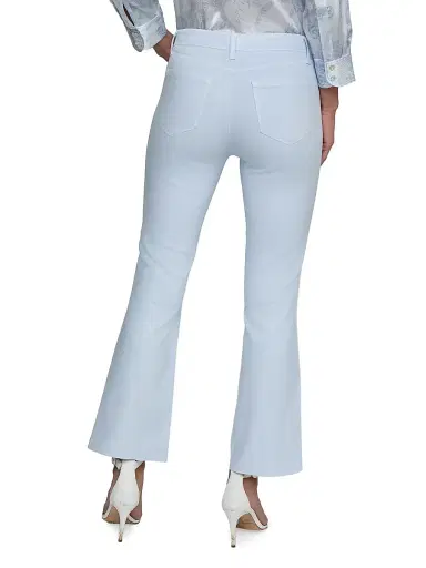 L'AGENCE Women's Kendra High-Rise Crop Flare Jeans - Pale Mist Blue Coated | Thumbnail 4 L'AGENCE Women's Kendra High-Rise Crop Flare Jeans - Pale Mist Blue Coated | Thumbnail 4