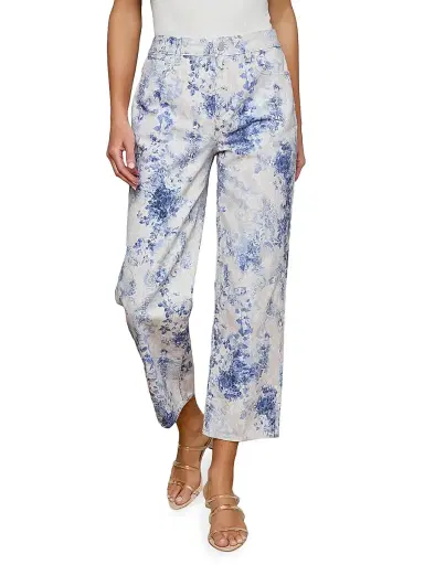 L'AGENCE Women's June Ultra-High-Rise Crop Stovepipe Jeans - Black Watercolor Lace | Thumbnail 3 L'AGENCE Women's June Ultra-High-Rise Crop Stovepipe Jeans - Black Watercolor Lace | Thumbnail 3