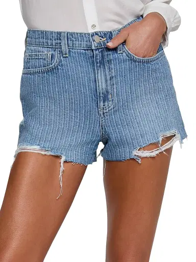 L'AGENCE Women's Clark Raw Denim Shorts - Carmel Destruct | Thumbnail 3 L'AGENCE Women's Clark Raw Denim Shorts - Carmel Destruct | Thumbnail 3