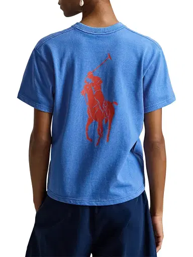 Polo Ralph Lauren Women's Logo Back Crewneck T-Shirt - Colby Blue | Thumbnail 4