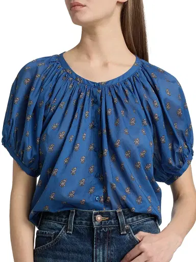 DÔEN Women's June Printed Cotton Top - Eartha Paisley | Thumbnail 6 DÔEN Women's June Printed Cotton Top - Eartha Paisley | Thumbnail 6