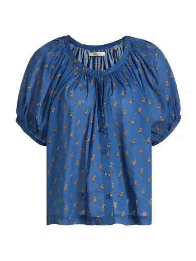 DÔEN Women's June Printed Cotton Top - Eartha Paisley | Thumbnail 1 DÔEN Women's June Printed Cotton Top - Eartha Paisley | Thumbnail 1